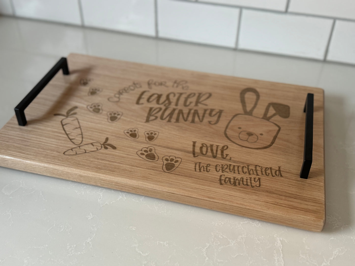 Personalized Easter Bunny Serving Tray