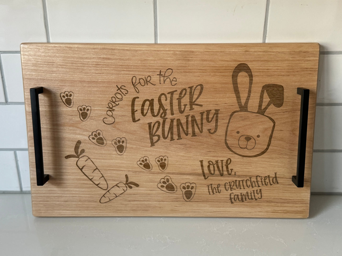 Personalized Easter Bunny Serving Tray