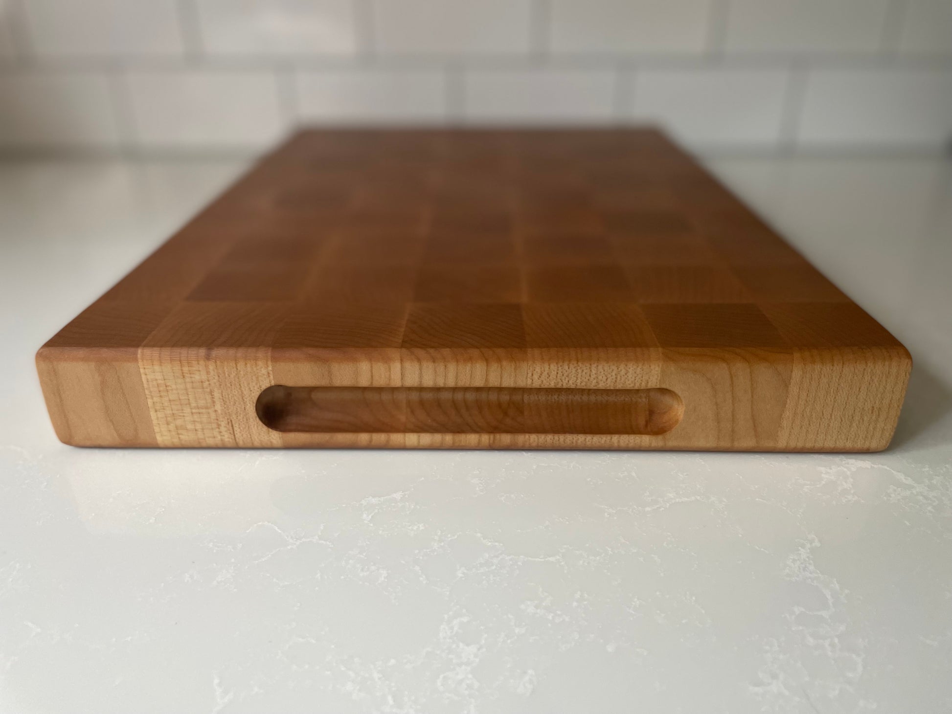Maple Chopping Block With Handles and Non Skid Feet — Sustar Woodworks